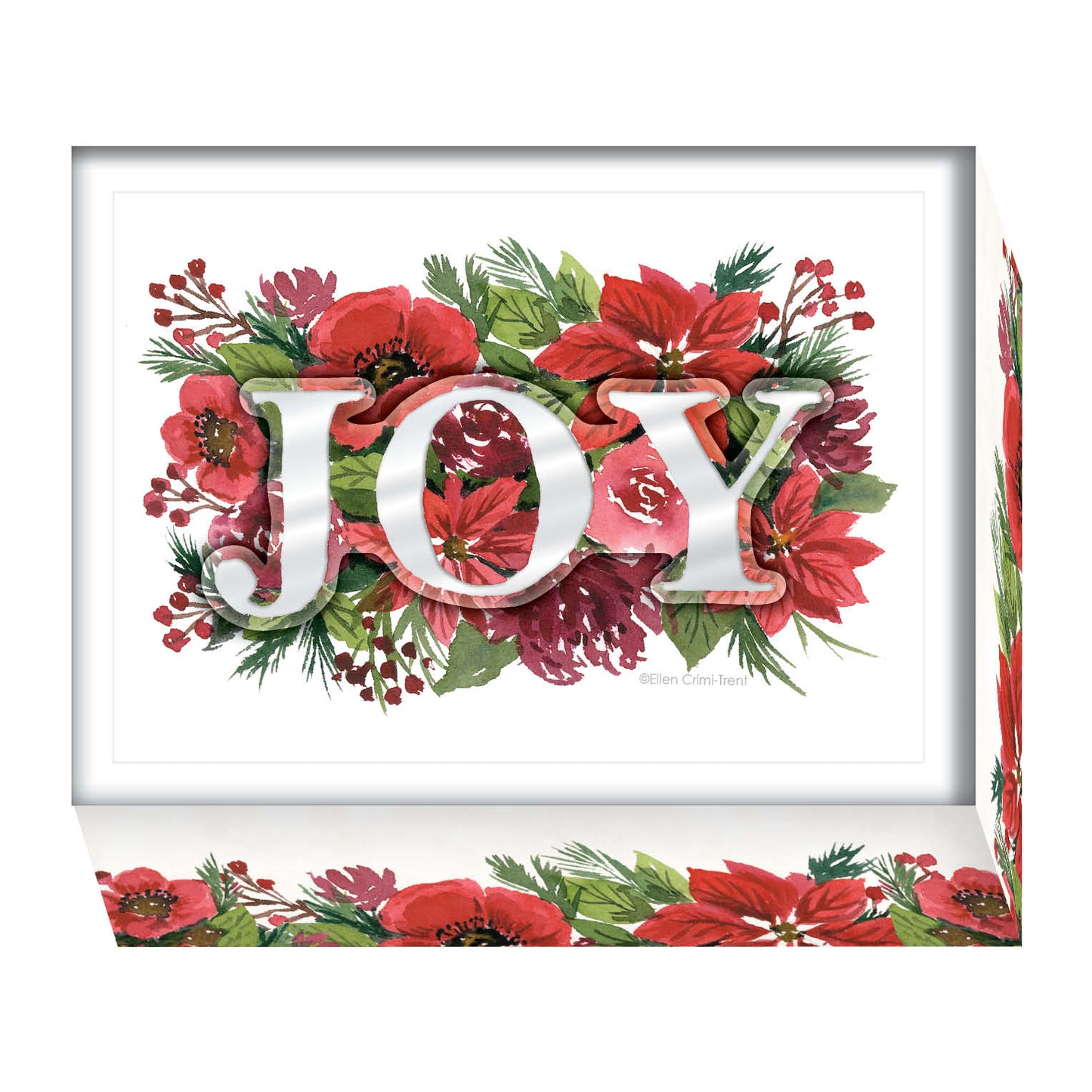 Joy Poinsettias - Boxed Christmas Cards -15 Cards & Envelopes
