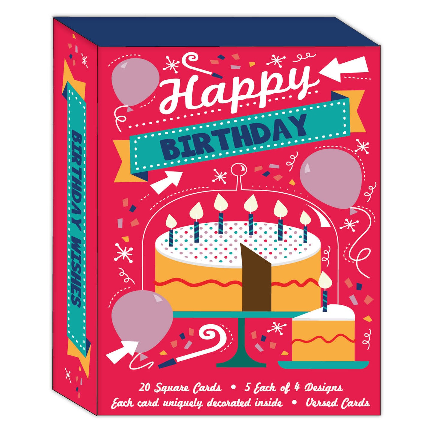 Birthday Wishes - Assorted Birthday Cards, Box of 20