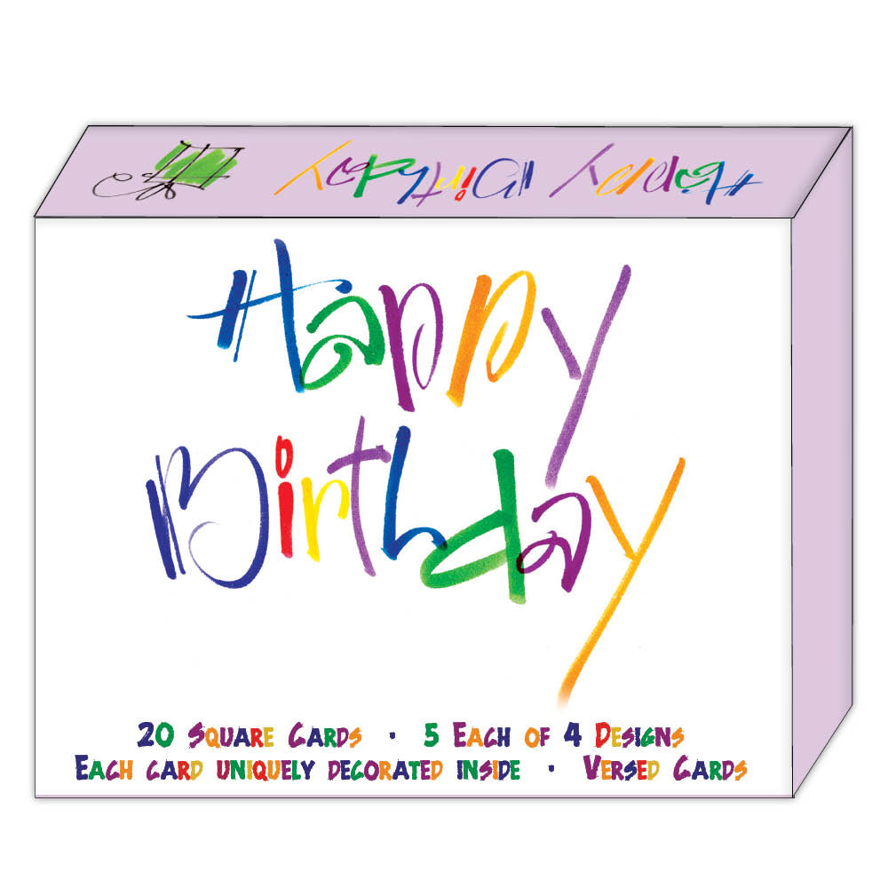 Happy Birthday 20 square Cards