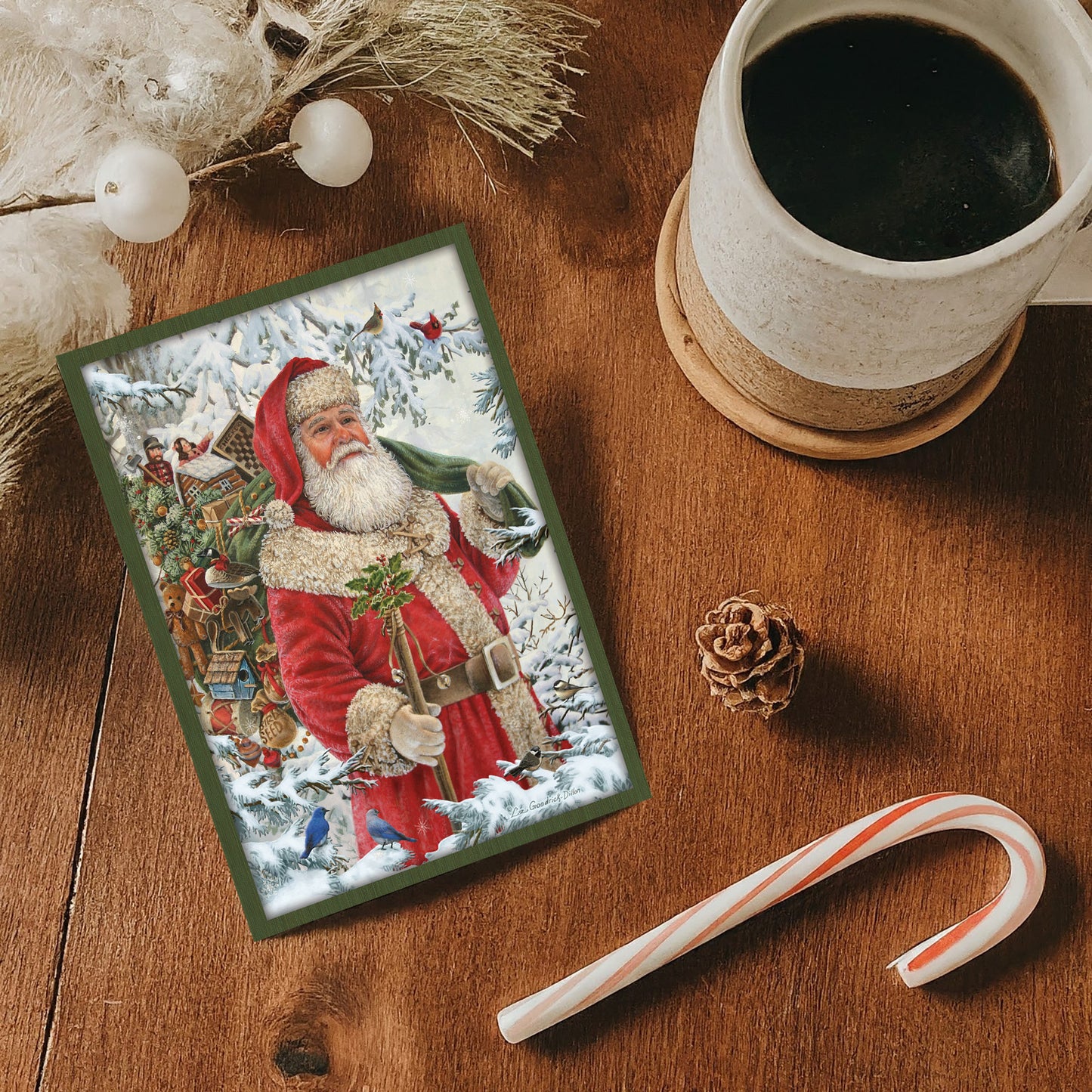 Woodland Santa - 26 Boxed Christmas Cards and Envelopes