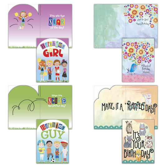 Juvenile Birthday Assort - Assorted Birthday Cards, Box of 20