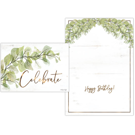 Celebrate Greenery Spray Birthday Card