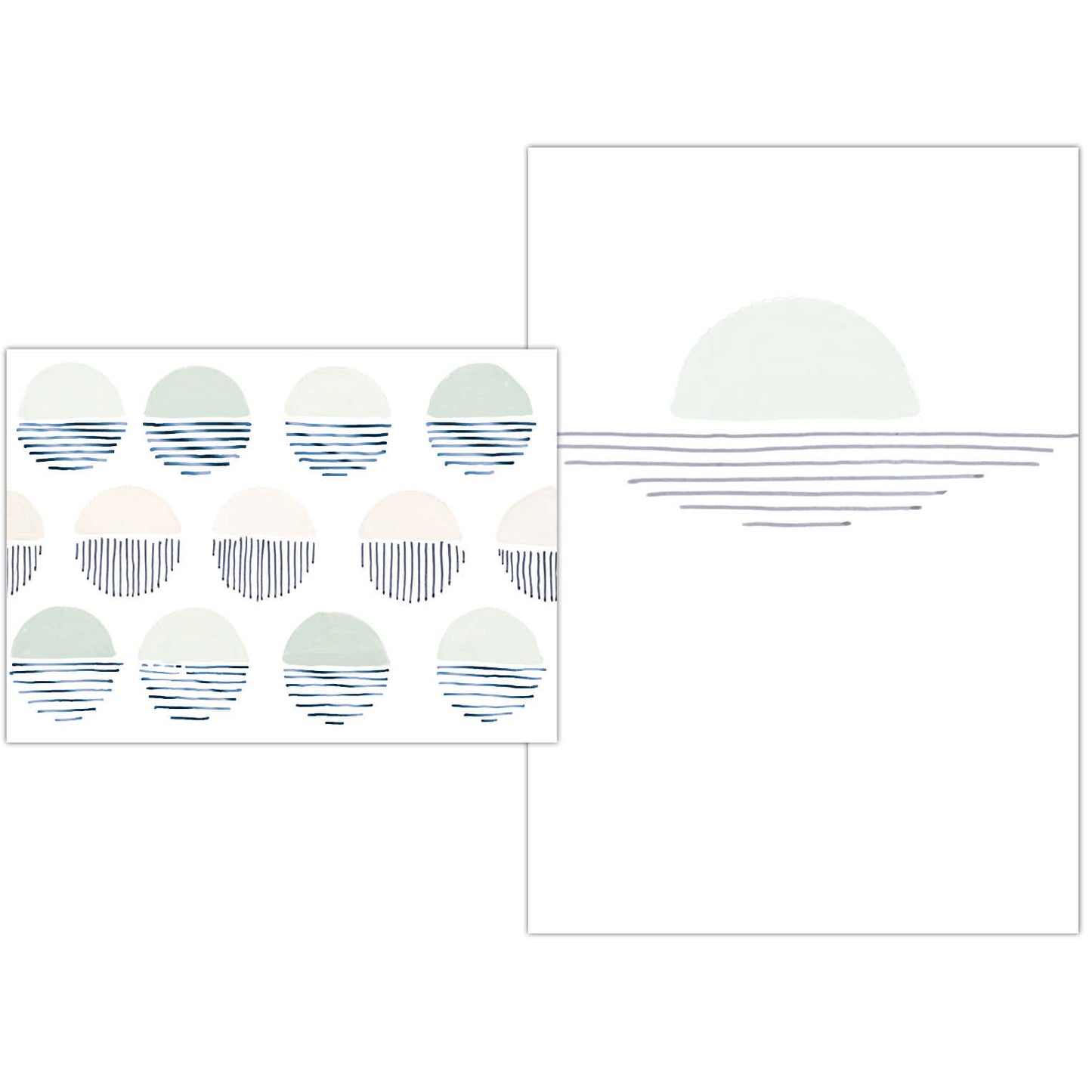 Horizon Moons Blank Greeting Card