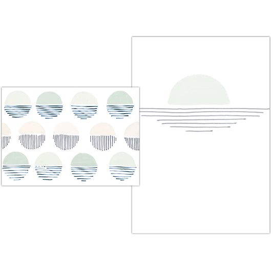 Horizon Moons Blank Greeting Card