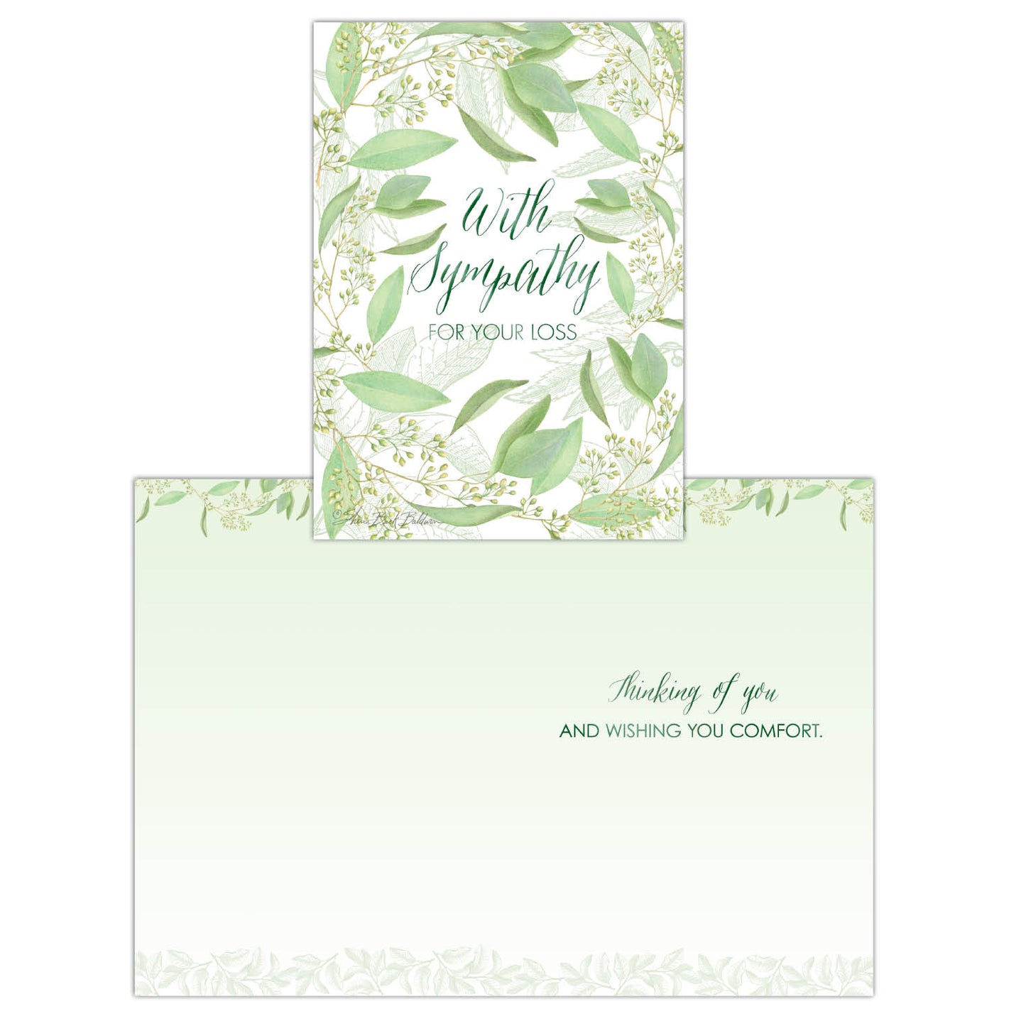 Greenery Greetings: Sympathy Greeting Card