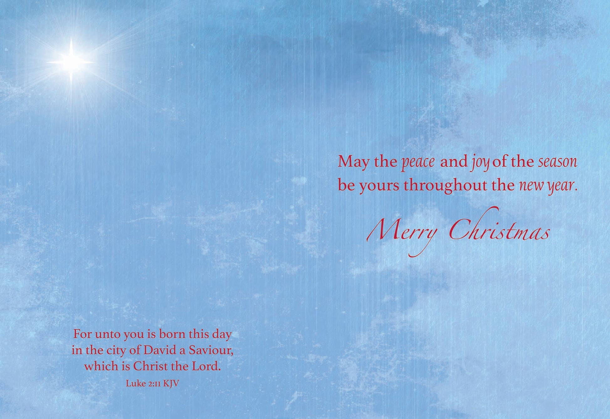 May the peace and joy of the season be yours throughout the new year.
Merry Chirstmas