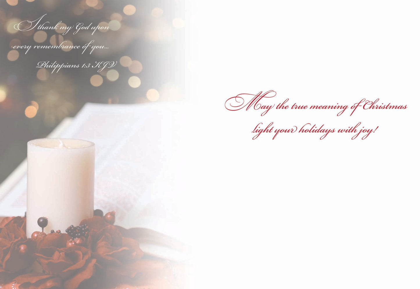 Christmas Candle Card message