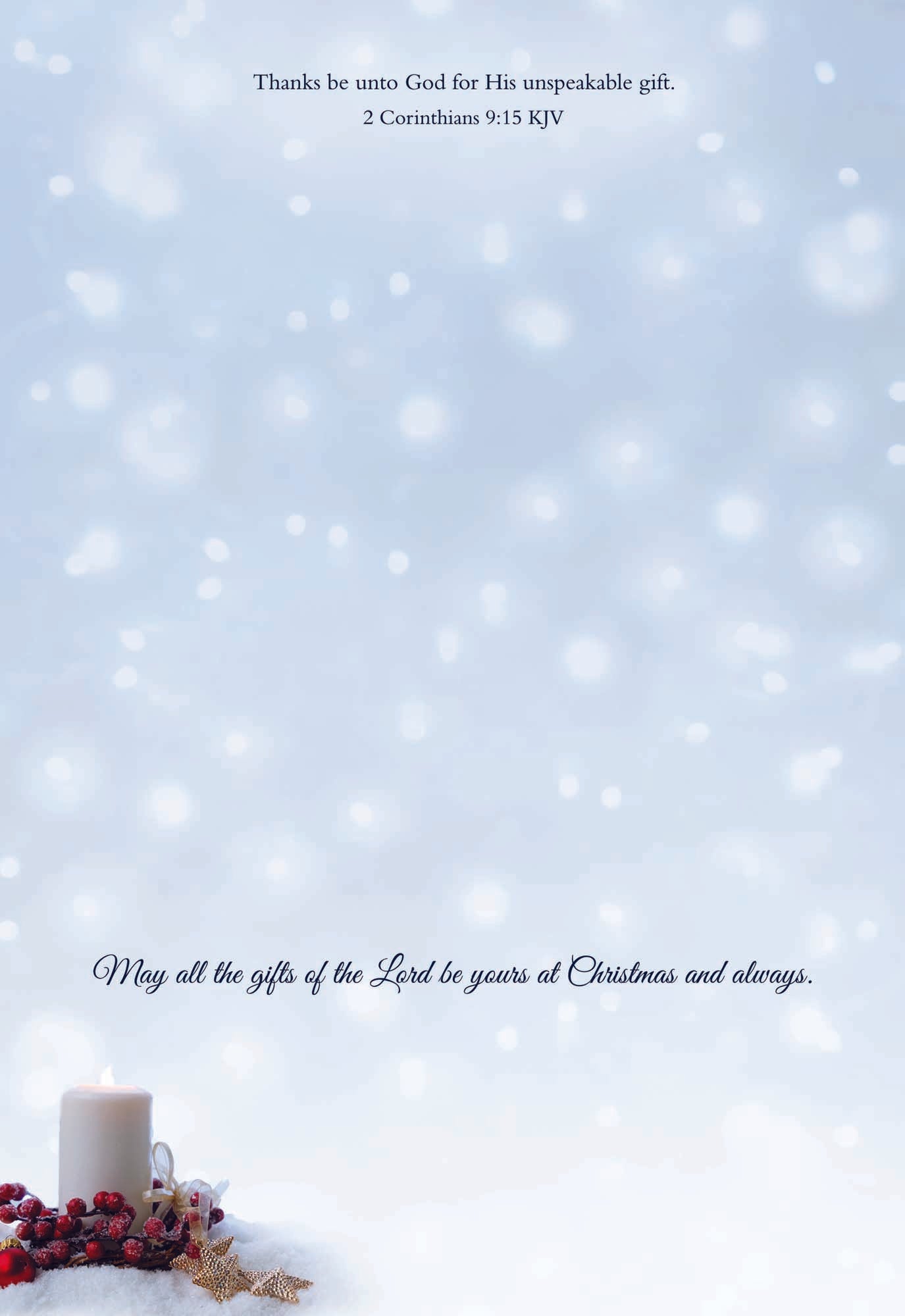 May all the gifts of the Lord be yours at Christmas and always.