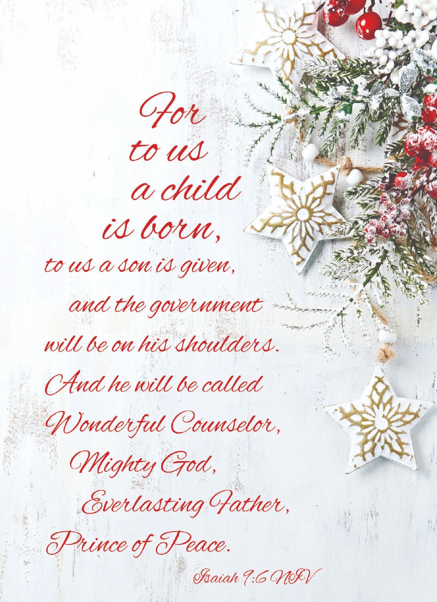 Example of a Christmas Cards - Blessings