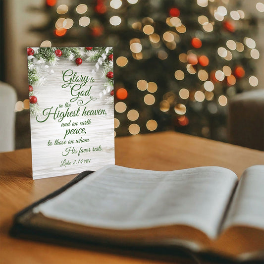 Religious Christmas Cards by Shared Blessings - Garland Christmas - 12 Assorted Cards with KJV Scripture