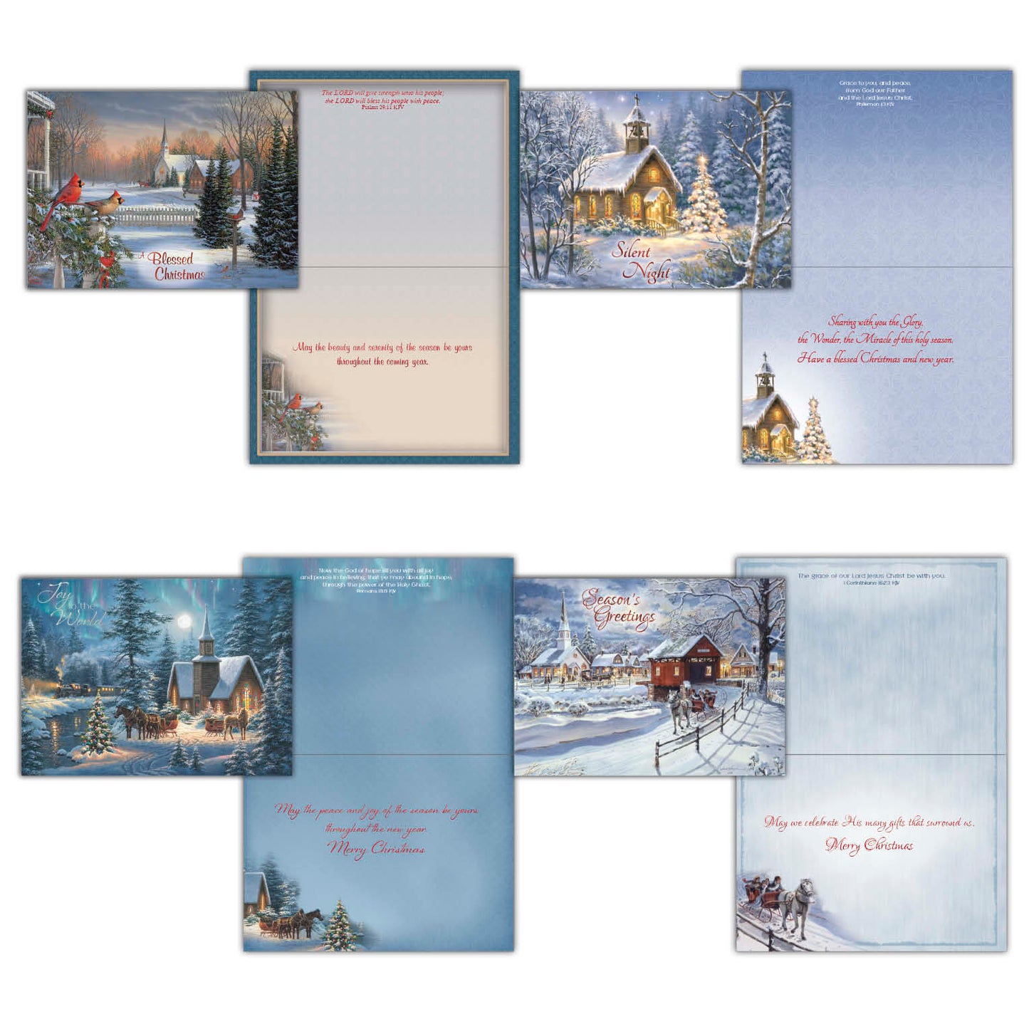 Religious Christmas Cards by Shared Blessings - Christmas Memories, box of 12 Cards and Envelopes