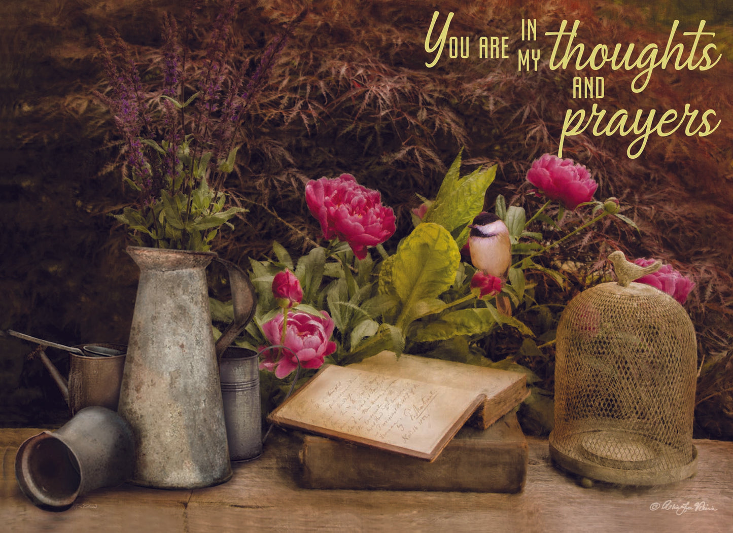 Christian Thinking of You Cards by Shared Blessings- Florally Yours, 12 Cards and Envelopes