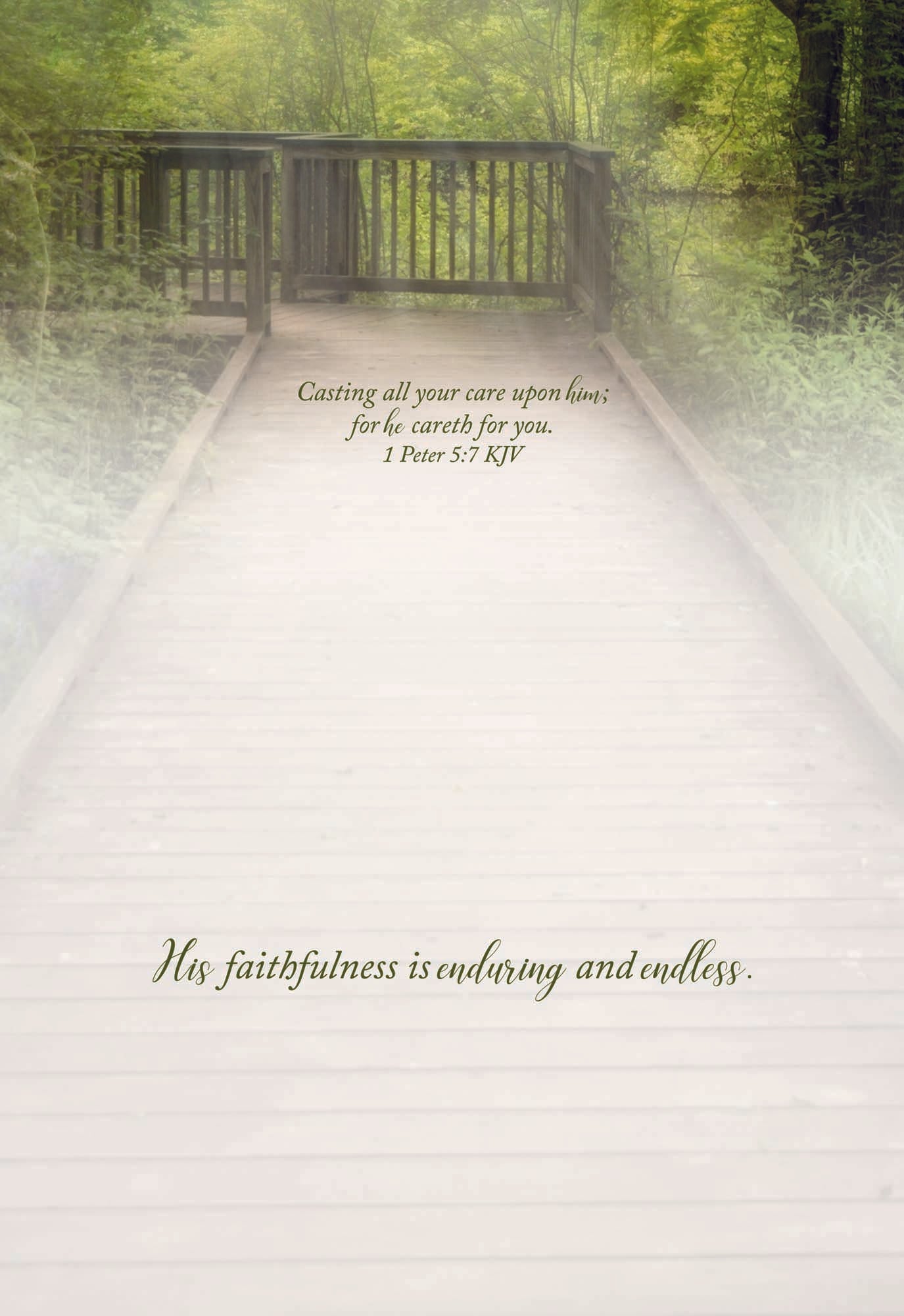 Christian Thinking of You Cards by Shared Blessings- Peaceful Paths, 12 Cards and Envelopes