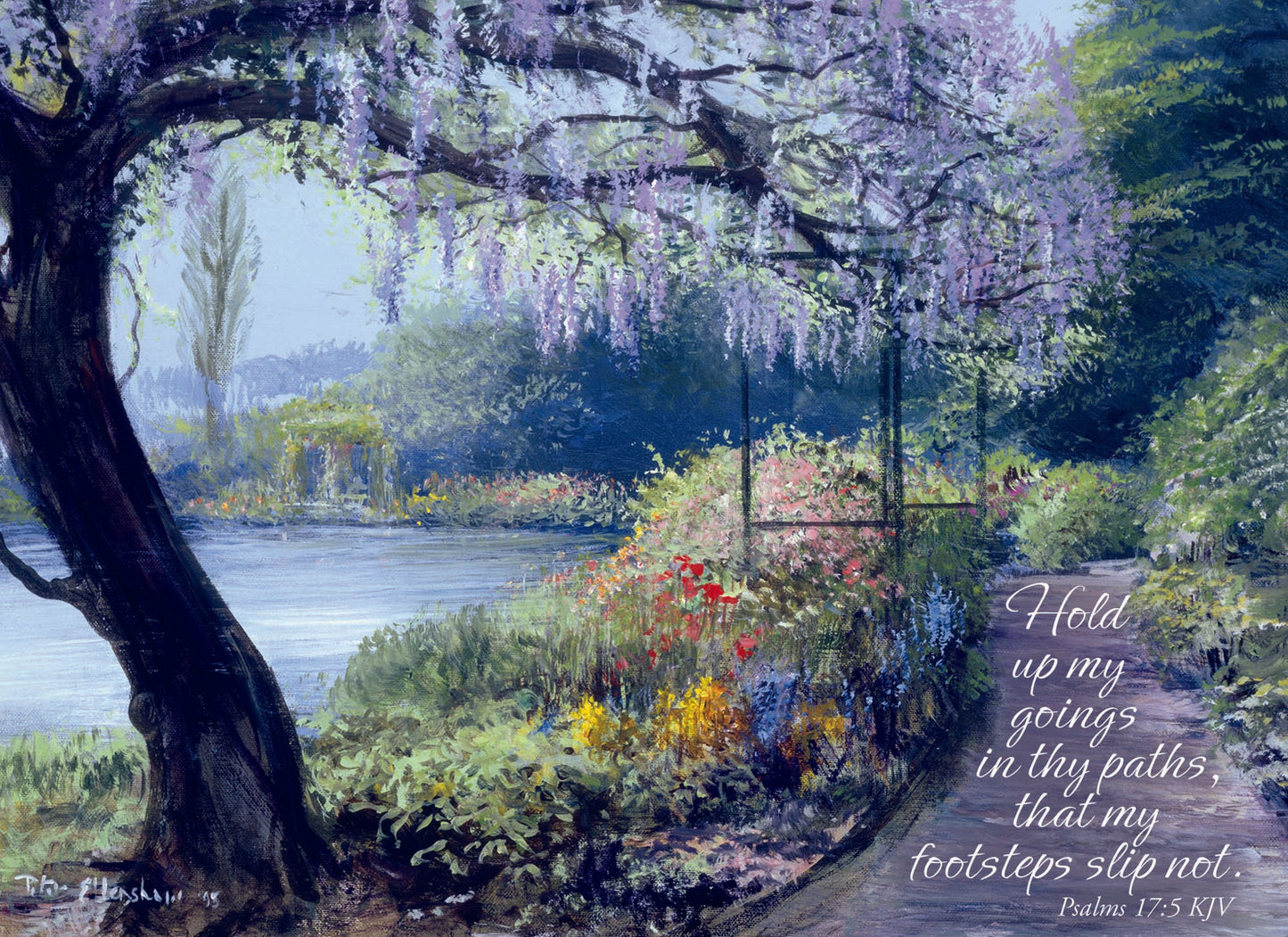 Christian Encouragement Cards by Shared Blessings, Serene Settings, 12 Cards and Envelopes