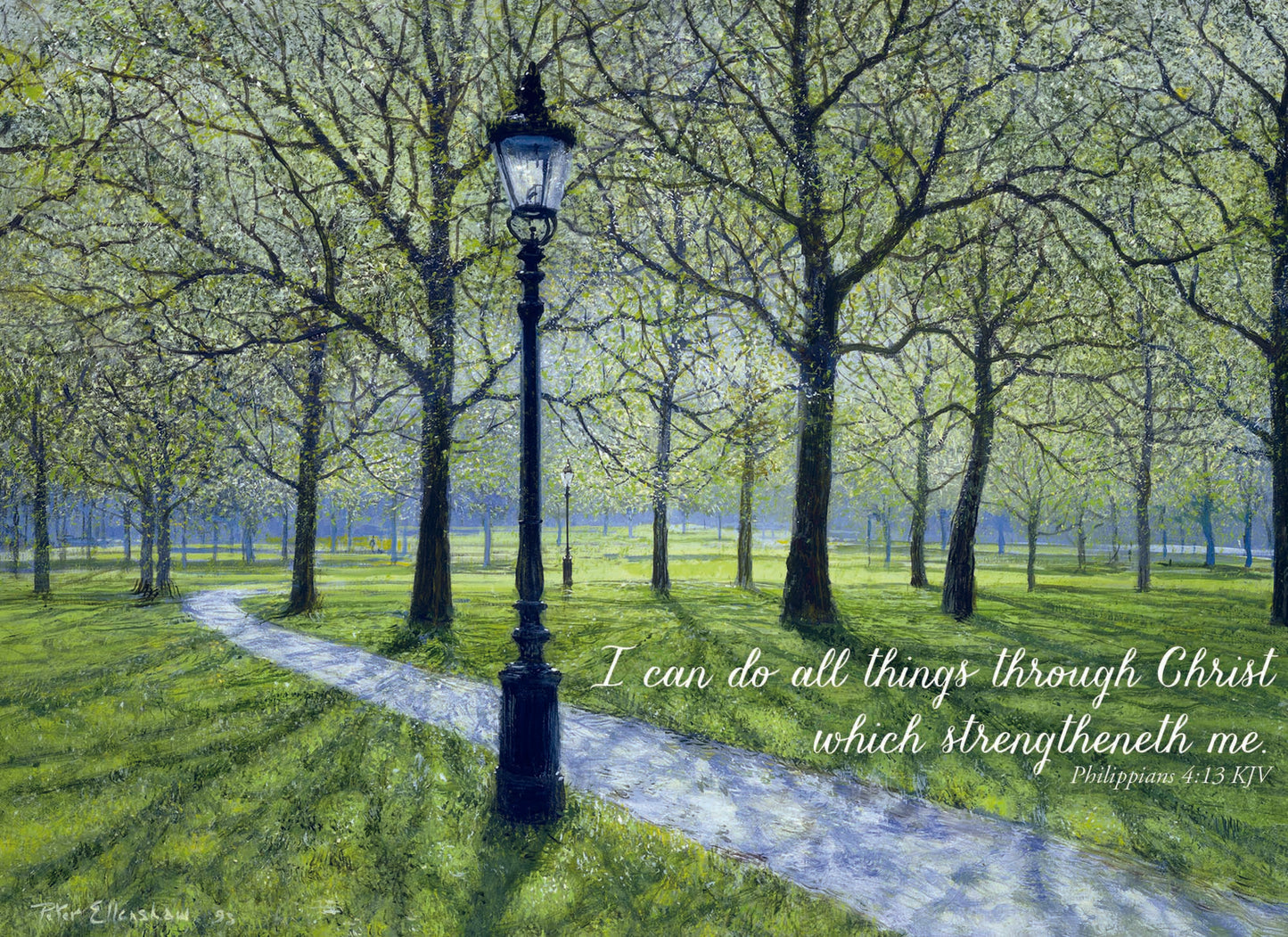 Christian Encouragement Cards by Shared Blessings, Serene Settings, 12 Cards and Envelopes