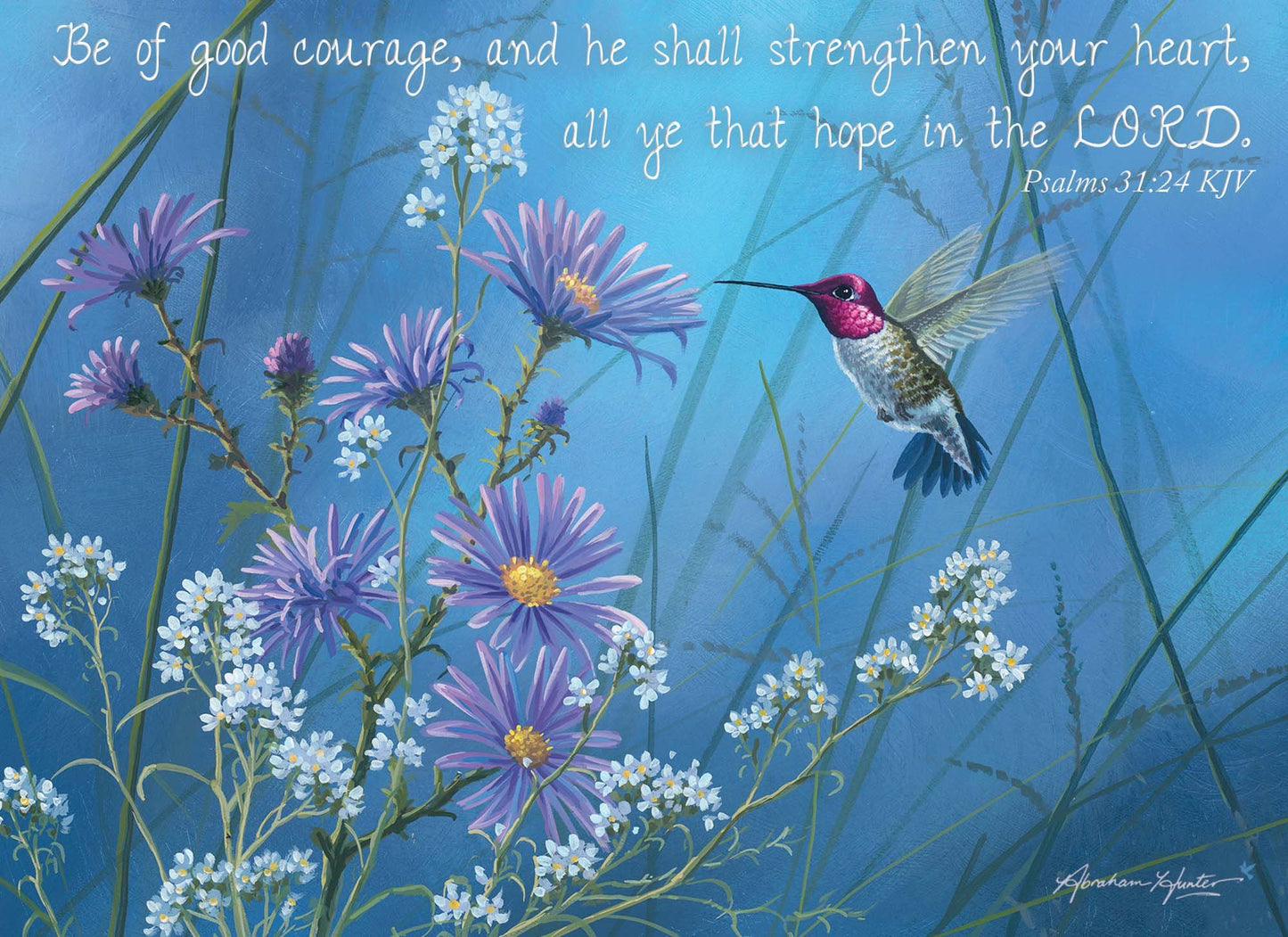 Christian Encouragement Cards by Shared Blessings - Hummingbirds - 12 Assorted Encouragement Cards