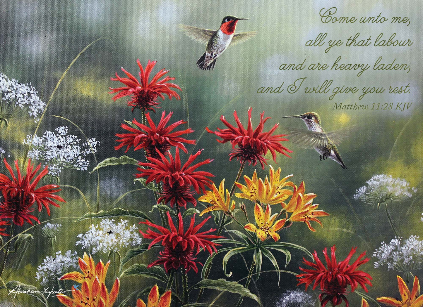 Christian Encouragement Cards by Shared Blessings - Hummingbirds - 12 Assorted Encouragement Cards