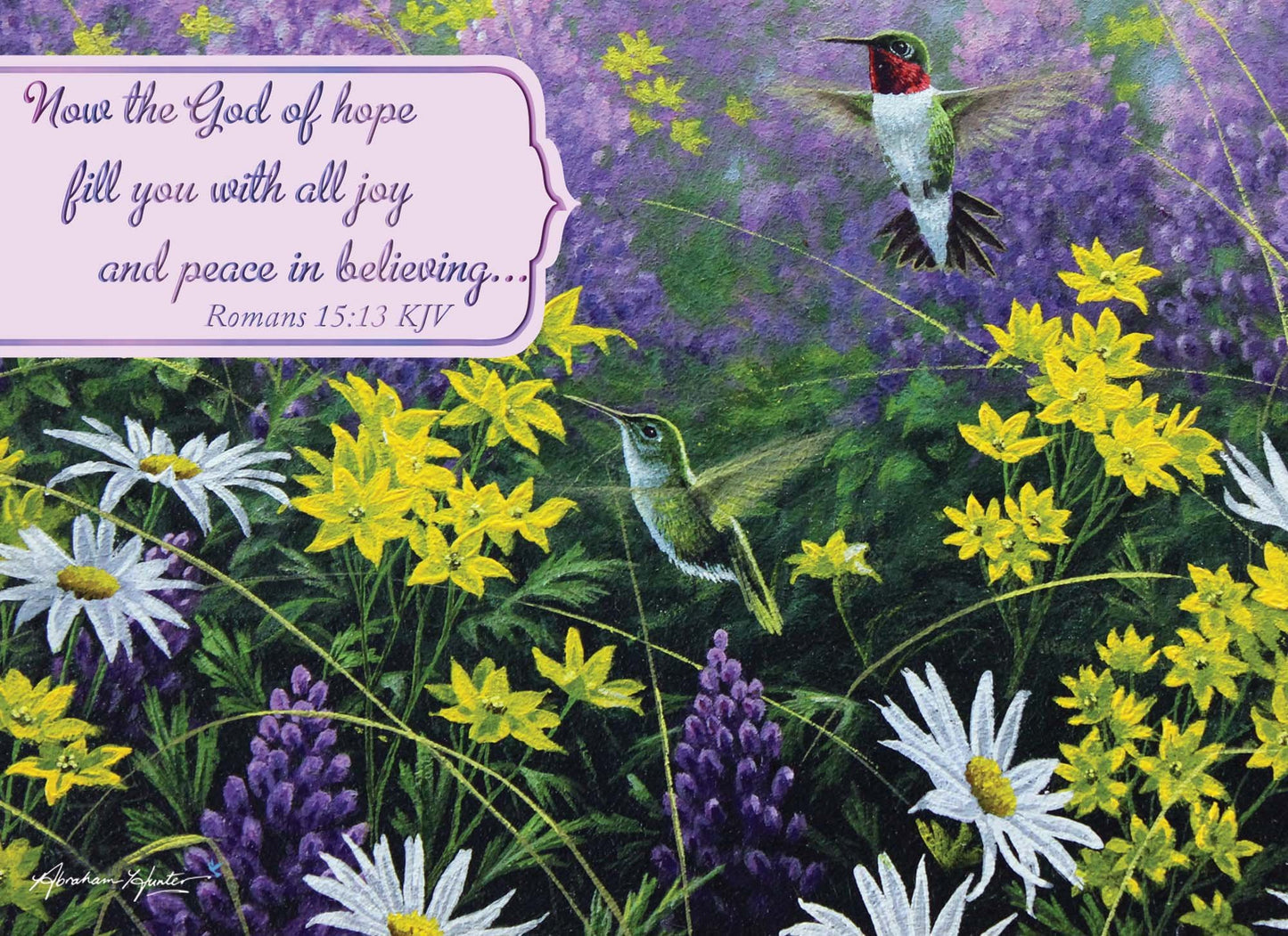 Christian Encouragement Cards by Shared Blessings - Hummingbirds - 12 Assorted Encouragement Cards