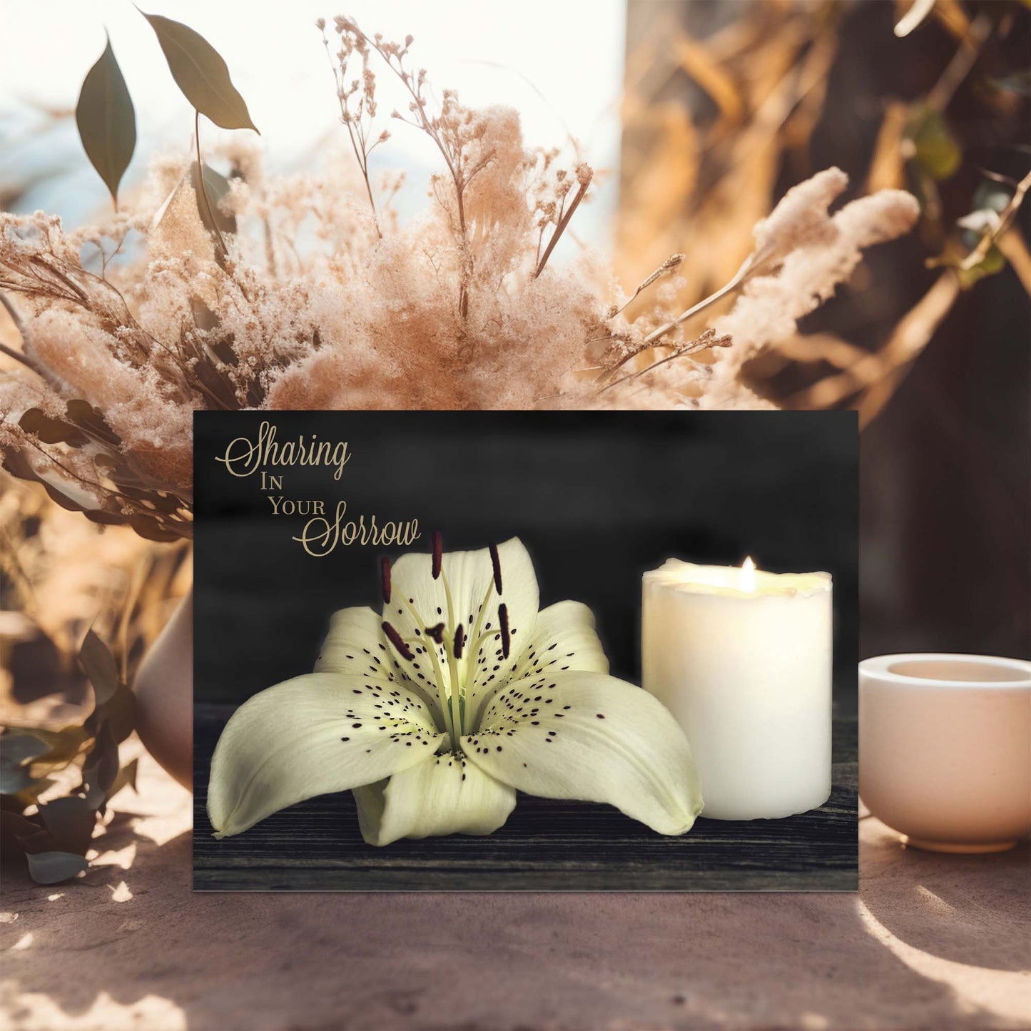 Christian Sympathy Cards by Shared Blessings- Candles, 12 Cards and Envelopes