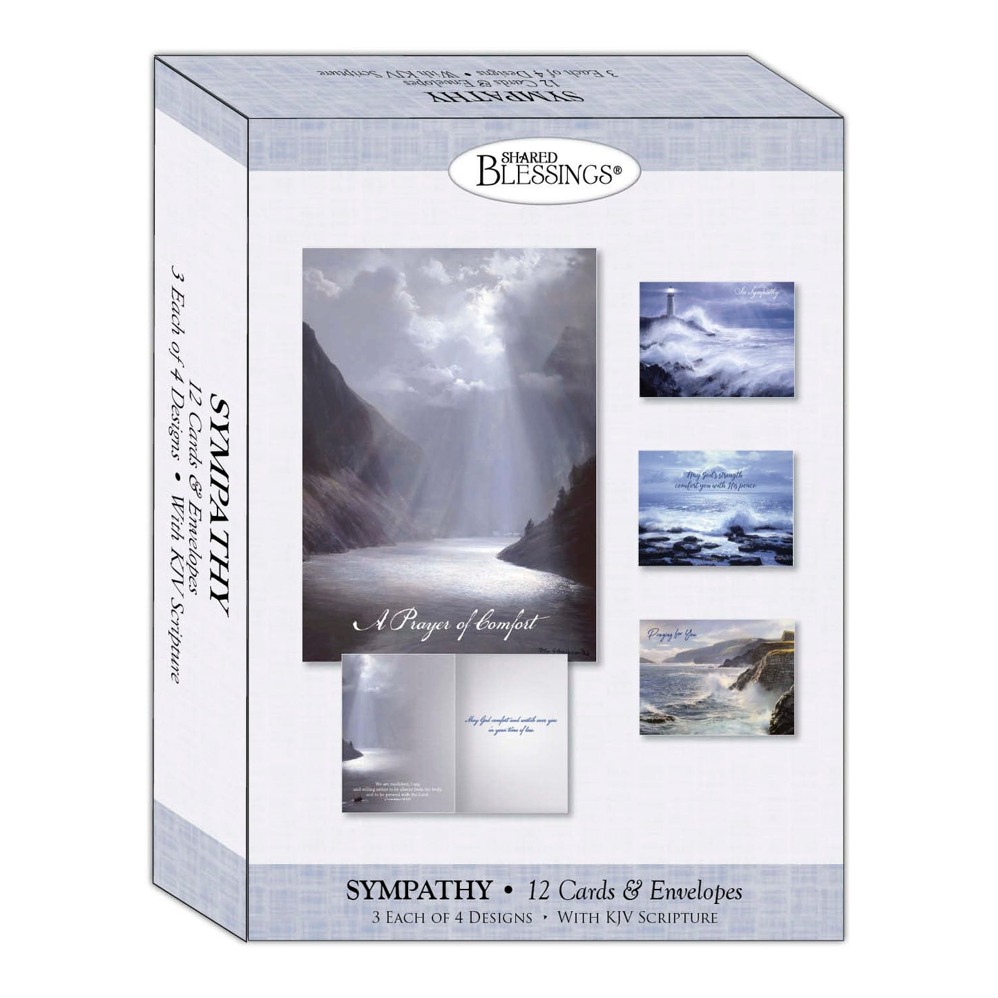 Sympathy - Coastal - assorted Sympathy Cards, Box of 12