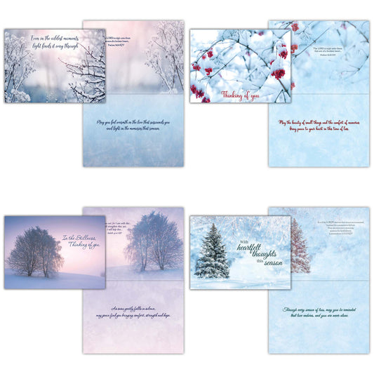 Religious Sympathy Cards with KJV Scripture | Heavenly Peace 12 Cards and Envelopes