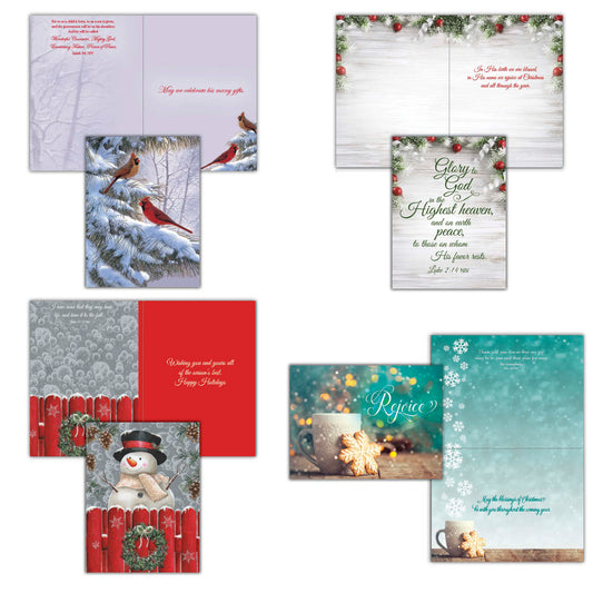 Large Boxed Christmas Card Assortment- Wonder and Joy - 24 cards and envelopes