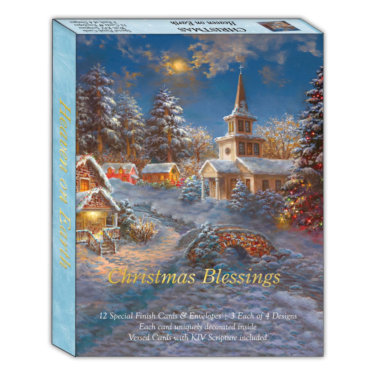 Assorted Boxed Christmas Cards - Heaven on Earth - 12 Cards and Envelopes