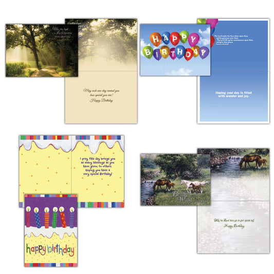 Christian Birthday Cards by Shared Blessings - Celebrations, 48 Assorted Cards