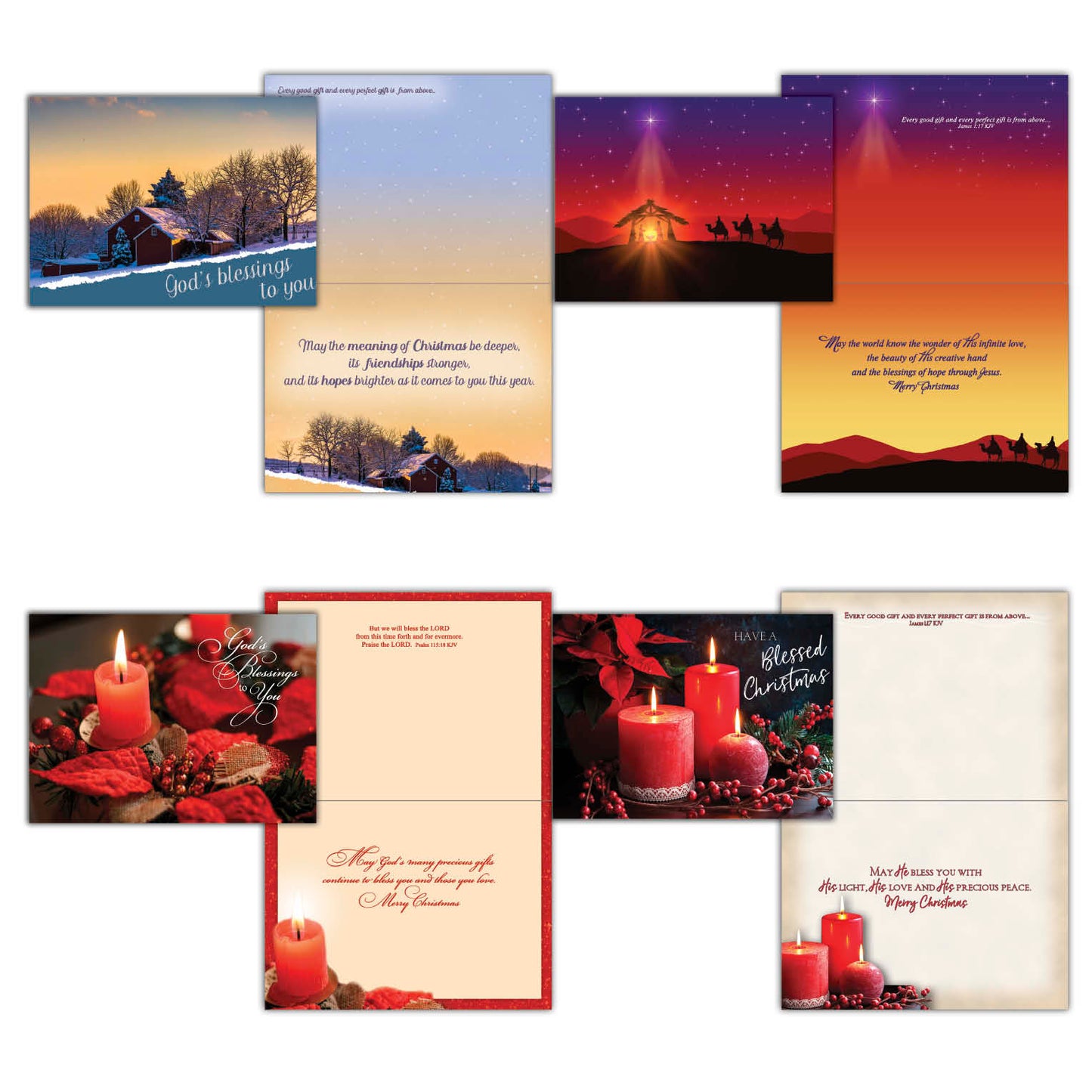 Extra Large Boxed Christmas Card Assortment - 4 Cards