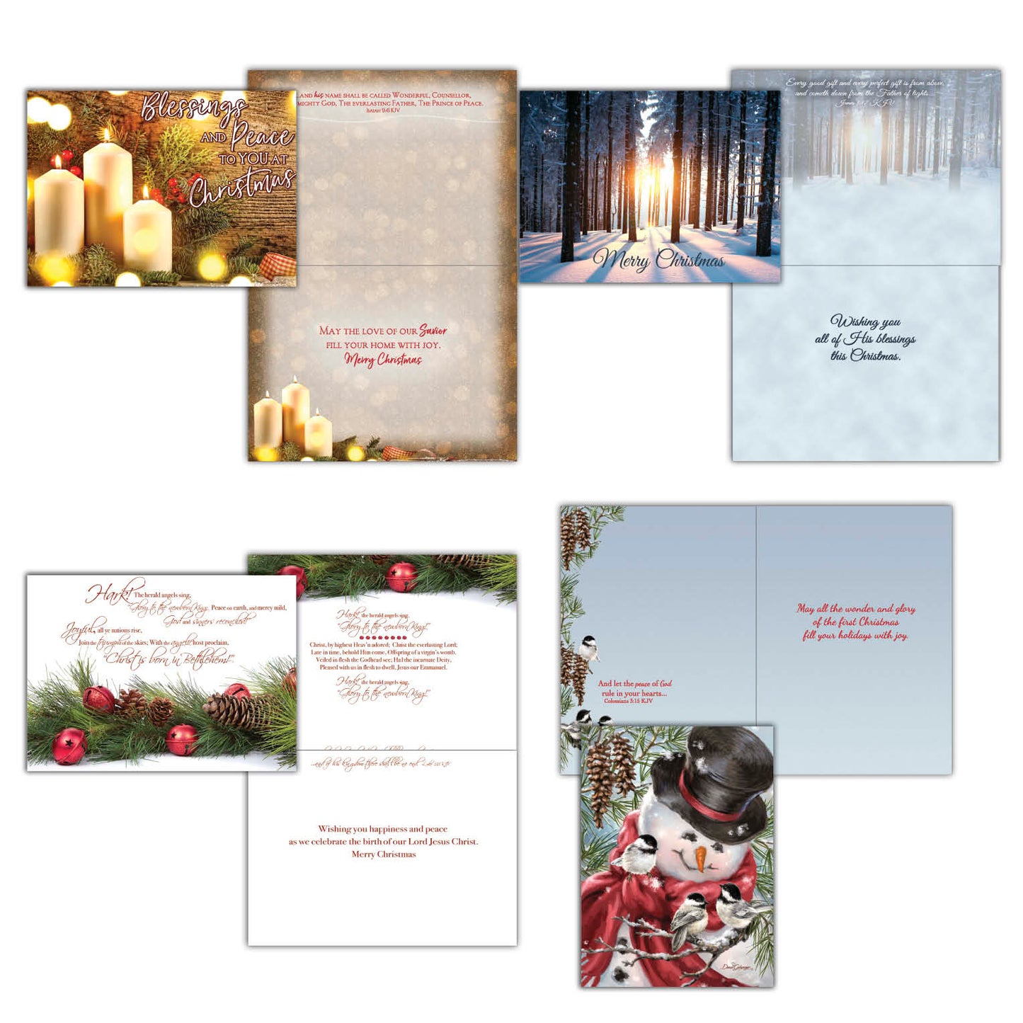 Extra Large Boxed Christmas Card Assortment - 4 Varied Cards