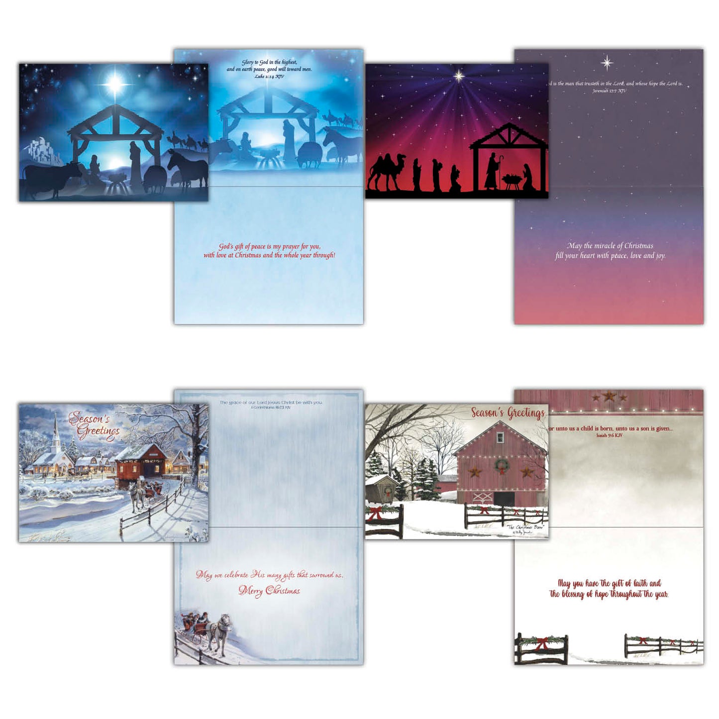 Extra Large Boxed Christmas Card Assortment - 4 Cards