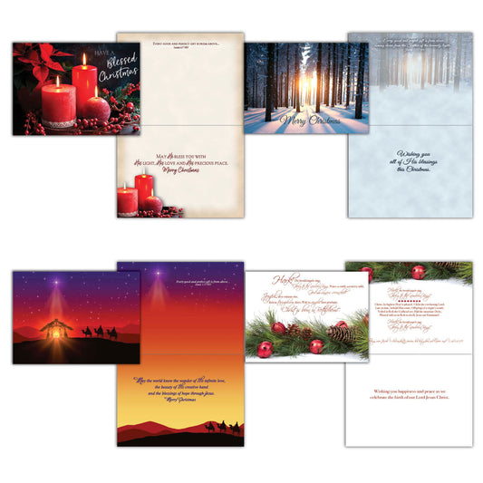 Extra Large Boxed Christmas Card Assortment - Wonderful Time of the Year - NIV- 48 Cards and Envelopes