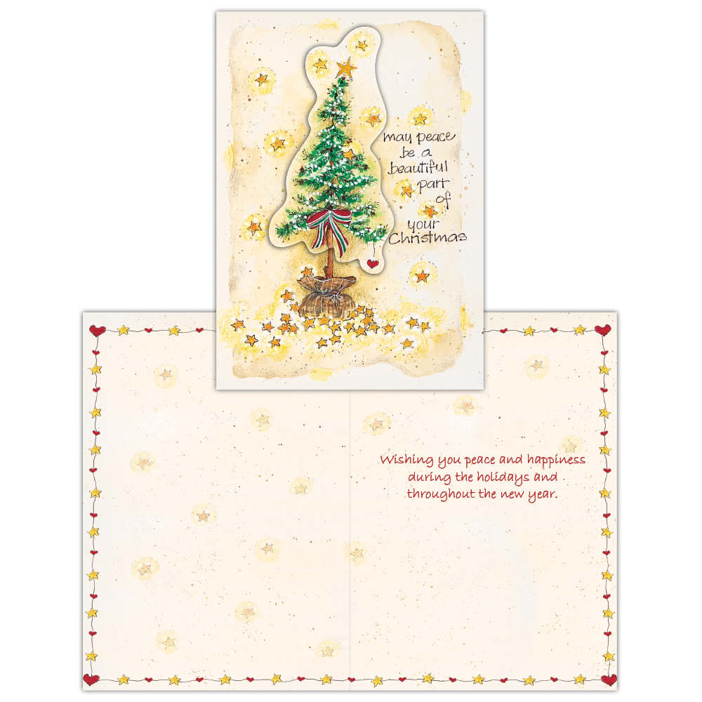 Christmas Tree with Stars - Boxed Christmas Cards