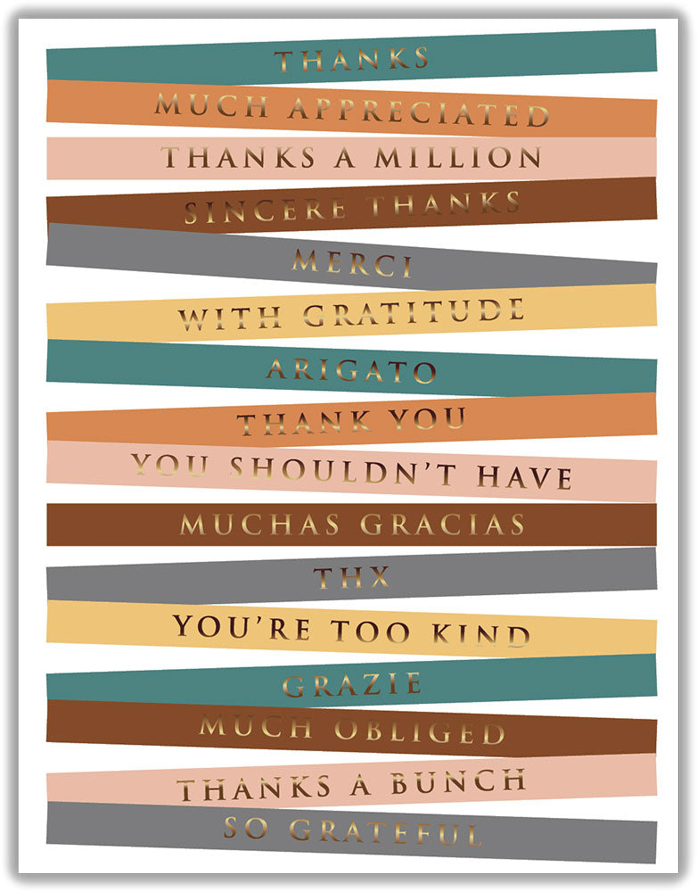 Color Labels Thank You - Boxed Thank You Cards, Box of 15