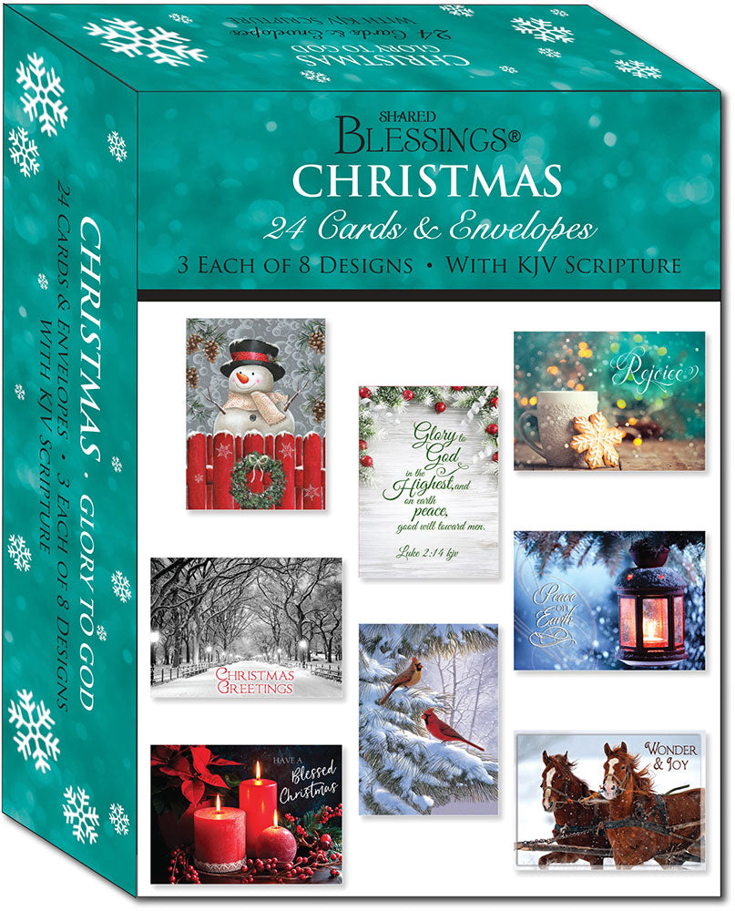 Glory to God - Large Christmas Card Boxed Assortment with KJV Scripture