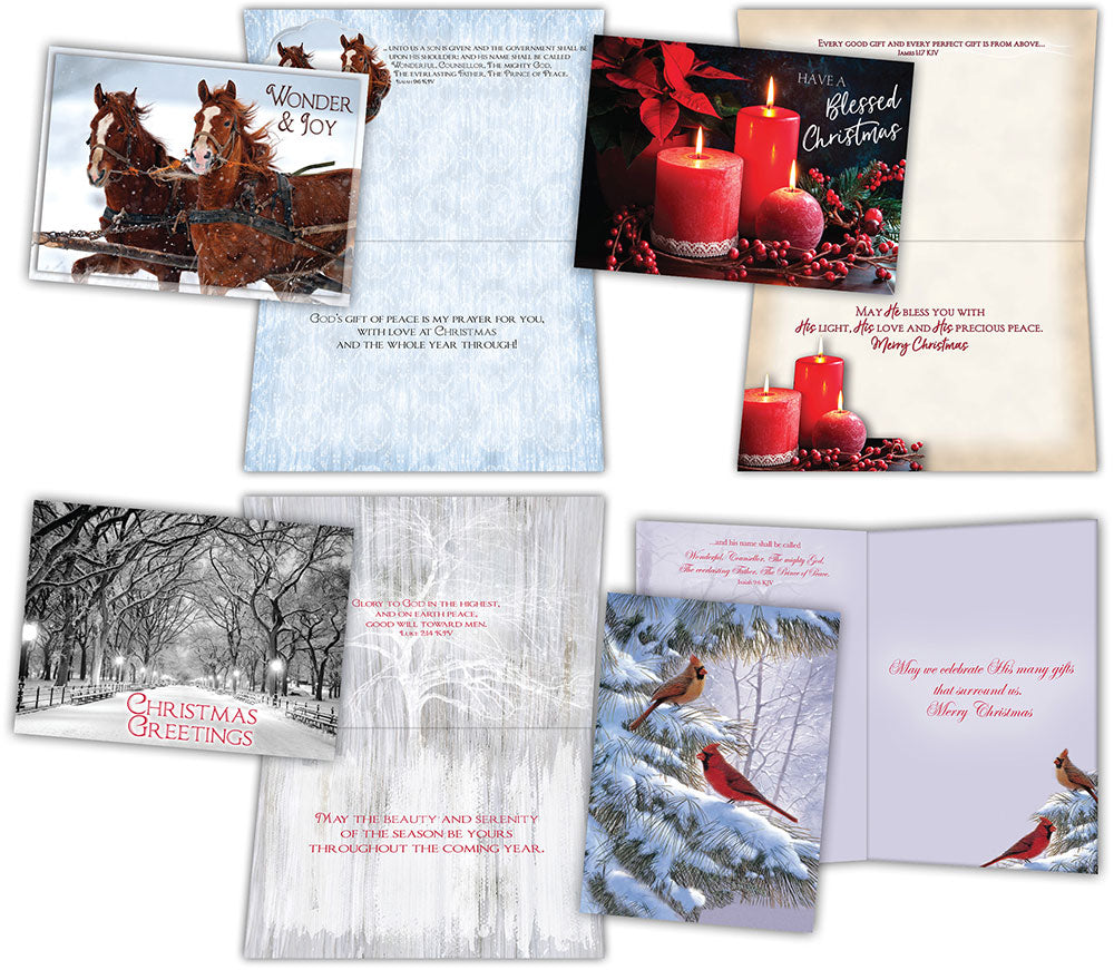 Glory to God - Large Christmas Card Boxed Assortment with KJV Scripture