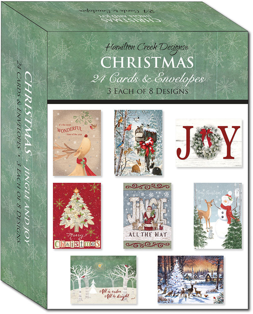 Jingle and Joy - Large Boxed Christmas Card Assortment – Crown