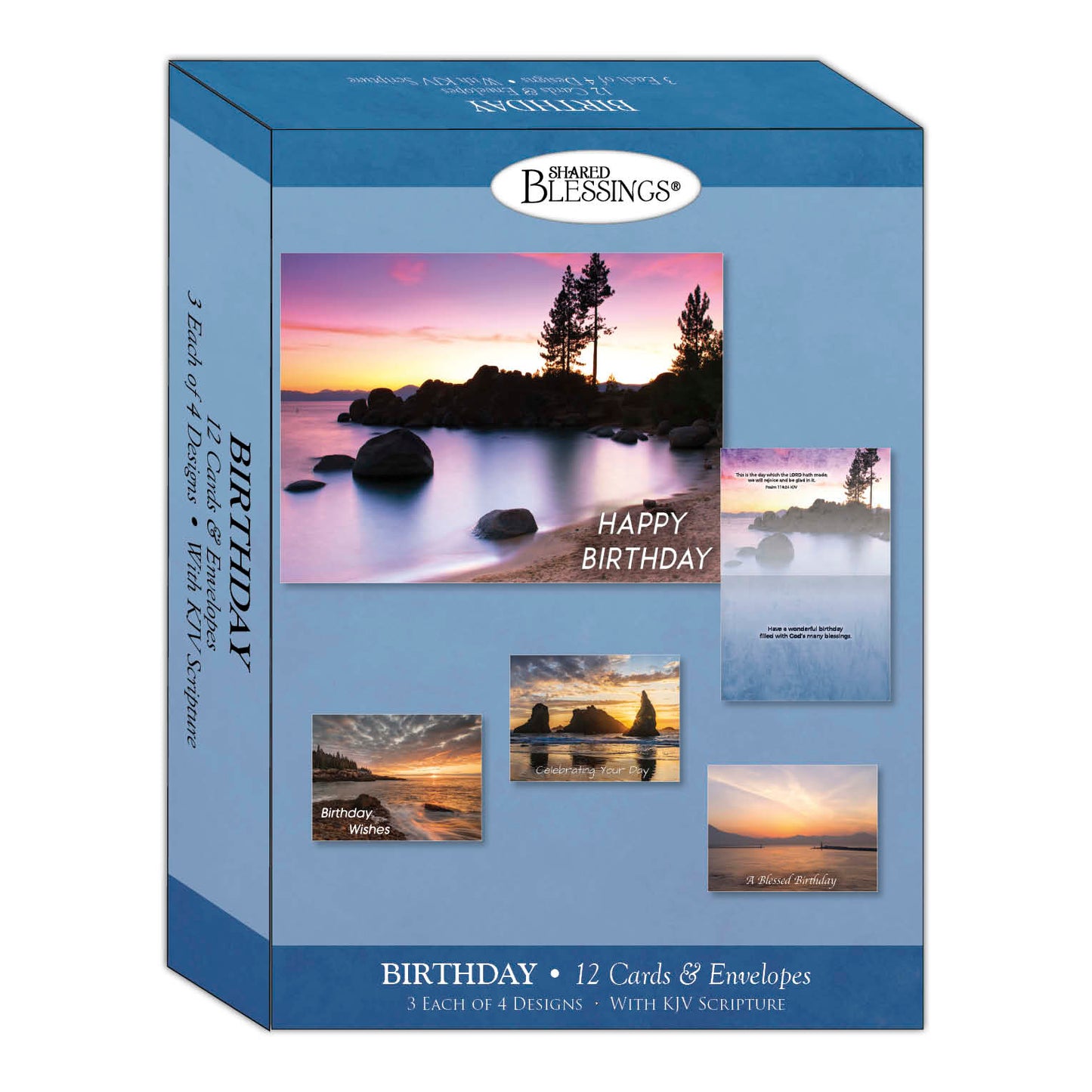 Boxed Assorted Birthday Cards - On the Shore