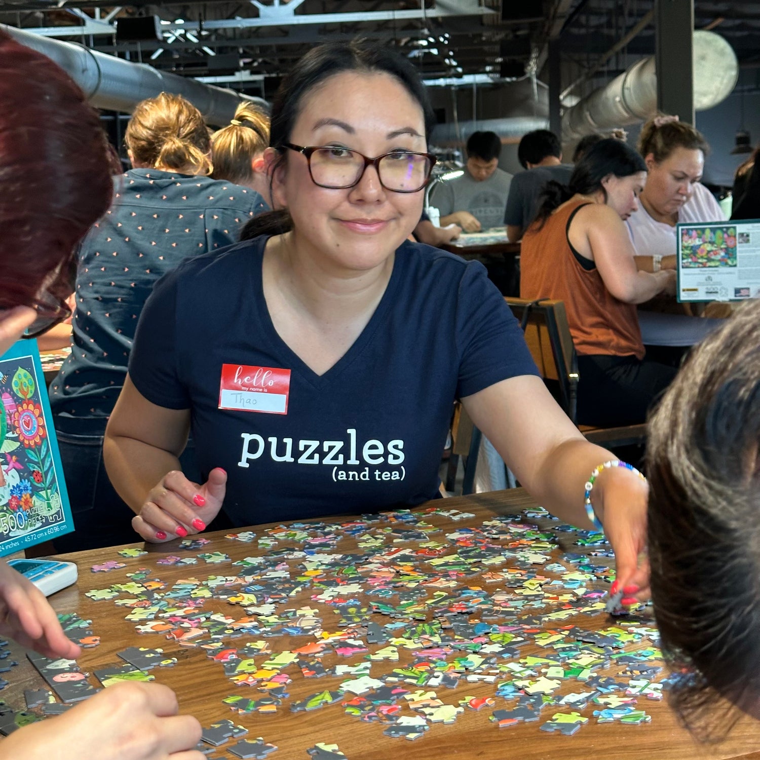 A Person doing a Jigsaw Puzzle