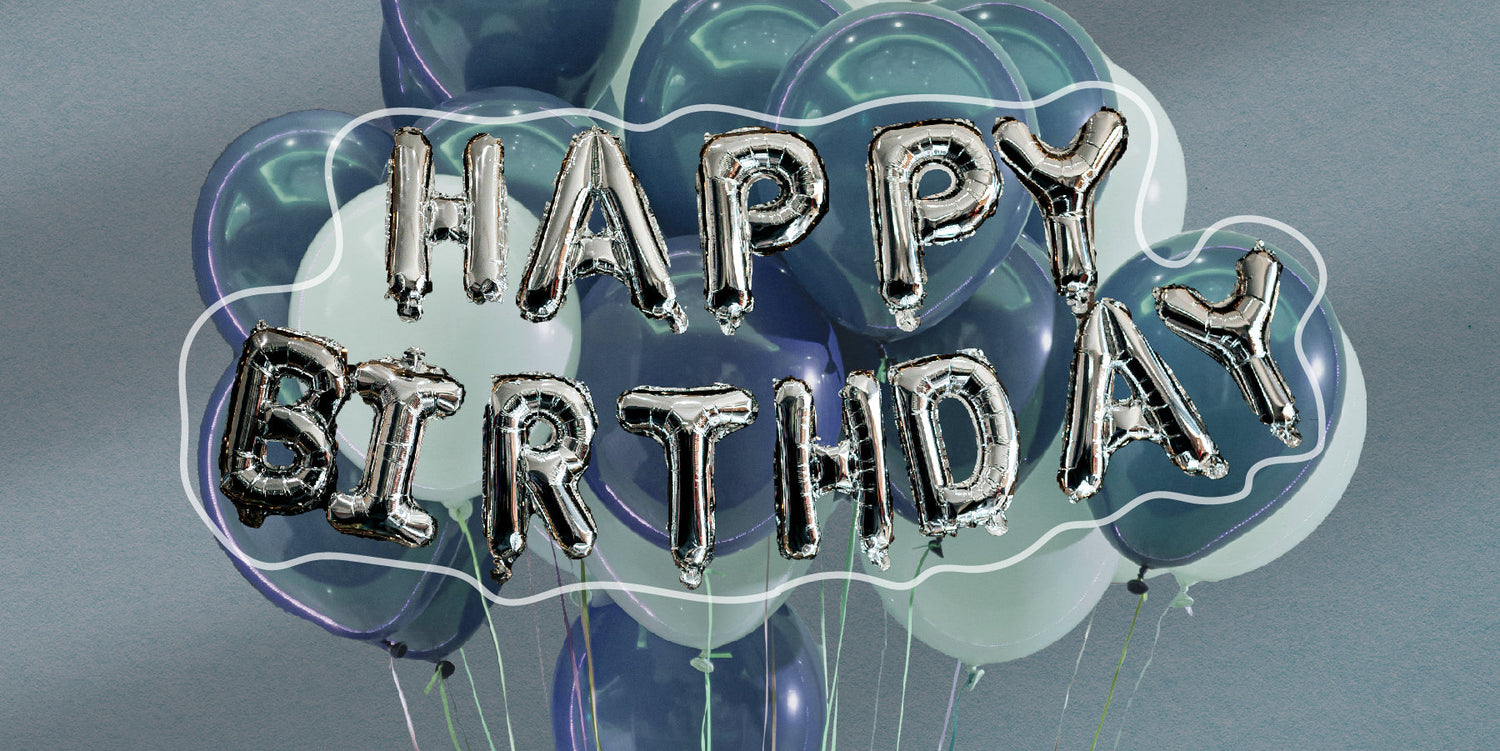 Happy Birthday with balloons