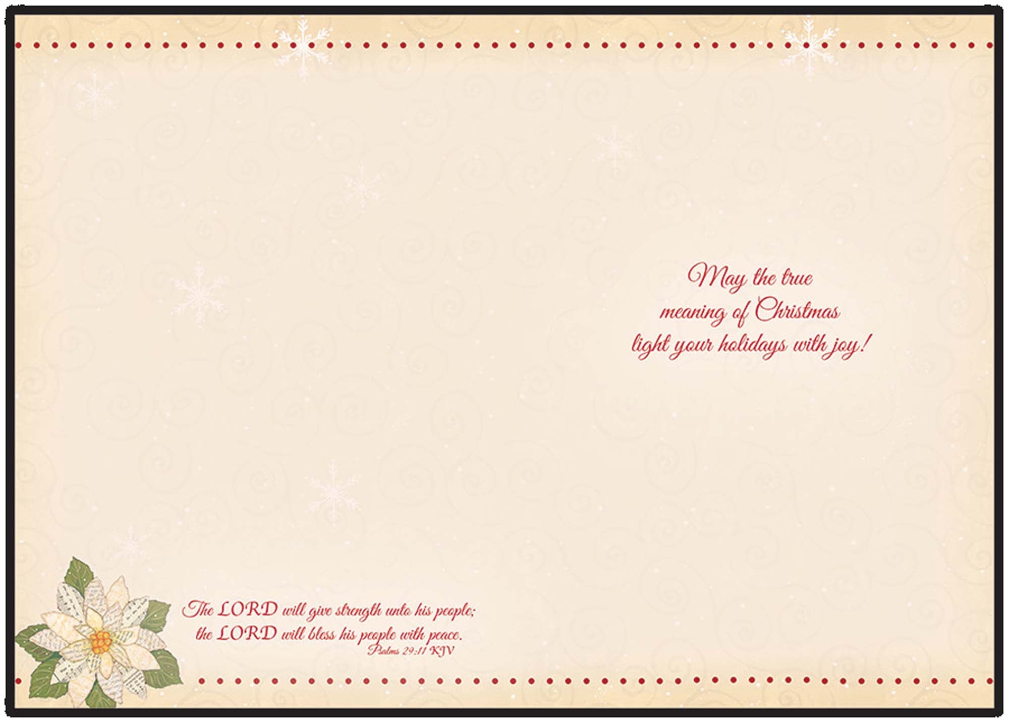 Vintage-style Christmas card with floral design and text on a beige background