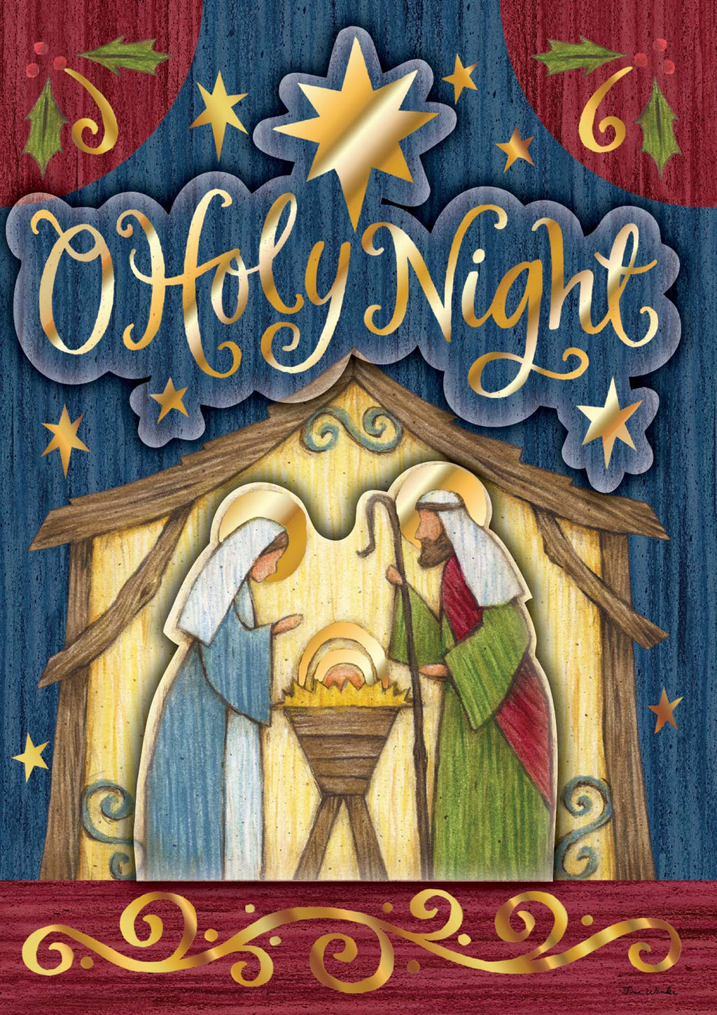 Christmas Card with manger