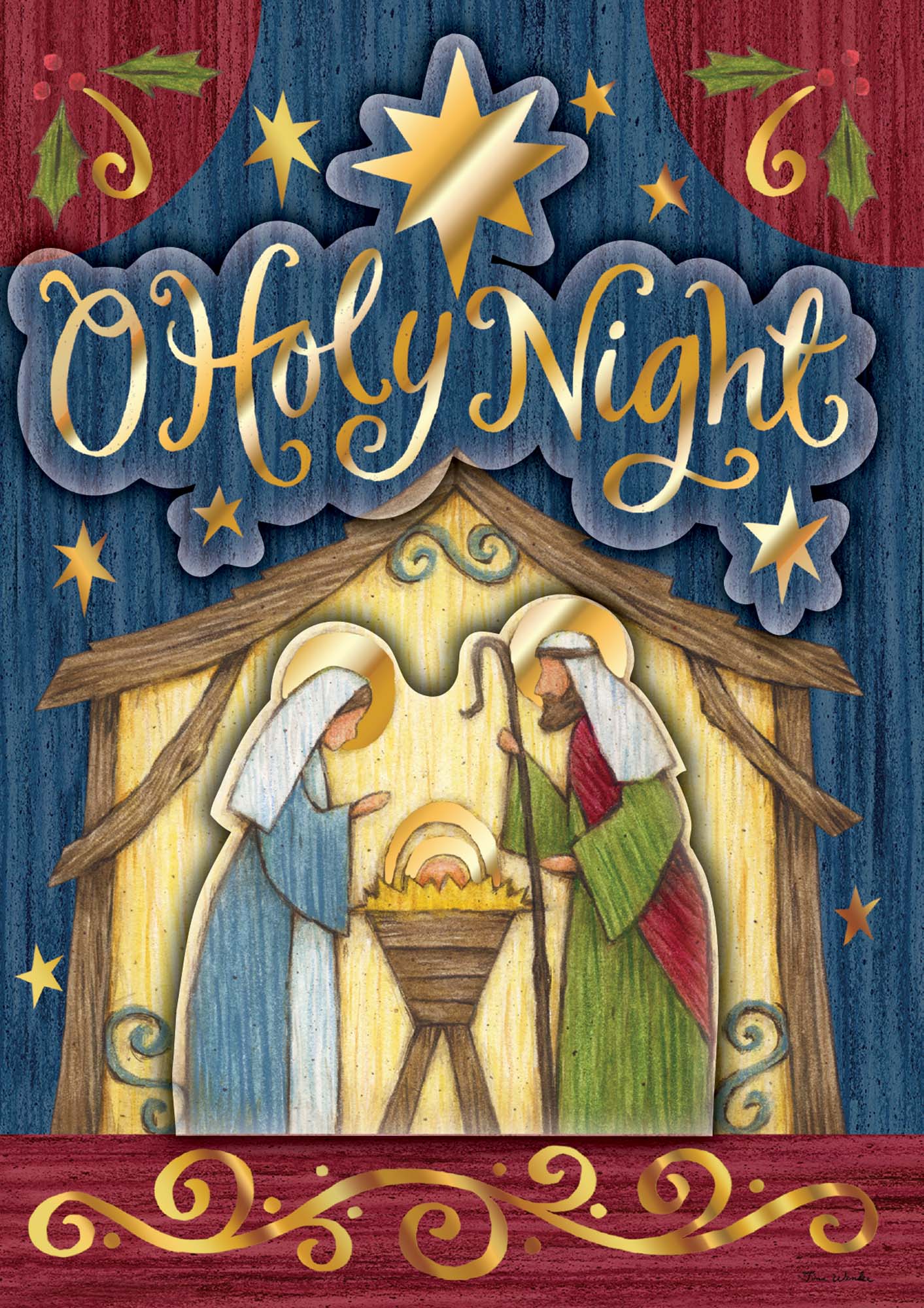Christmas Card with manger