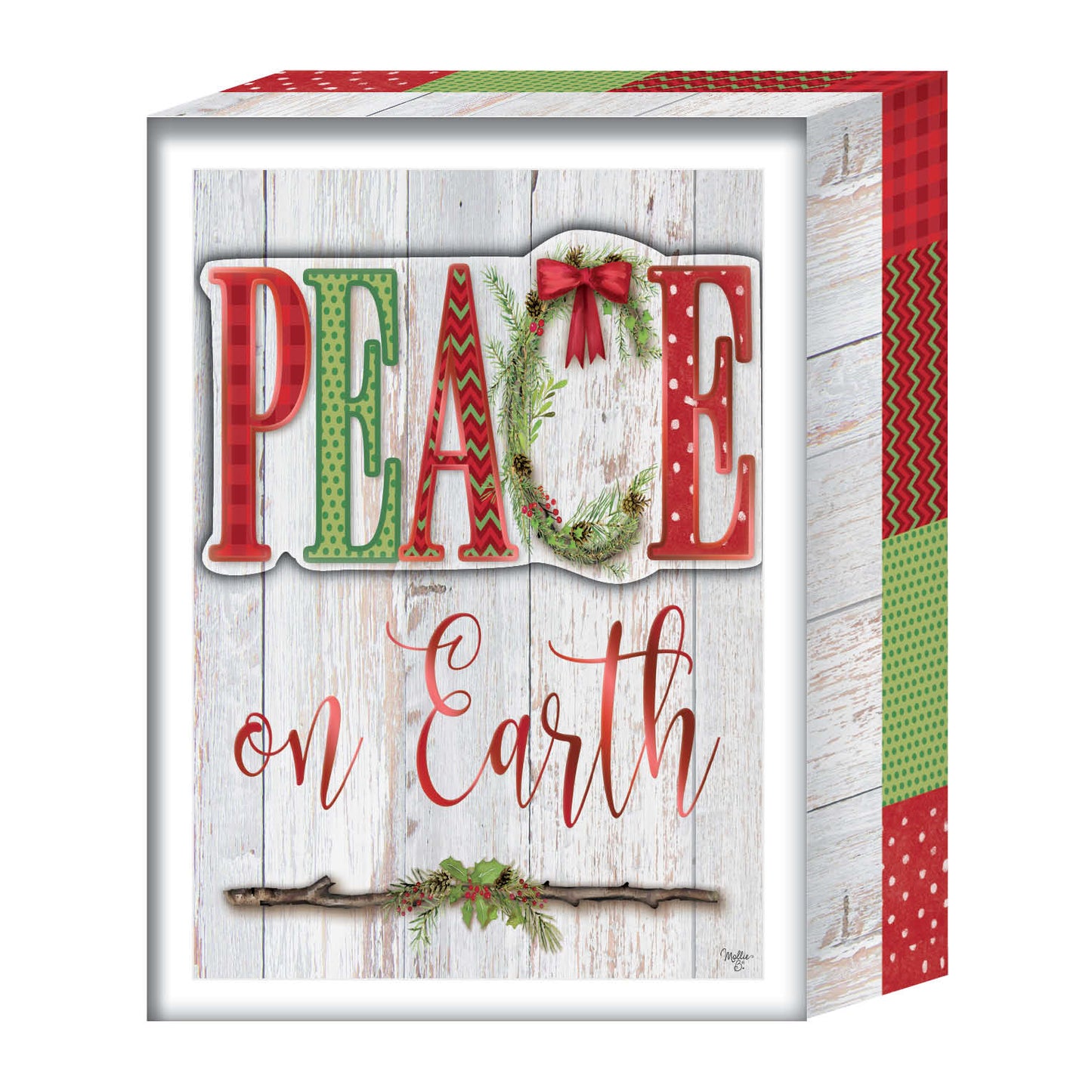 Rustic Peace on Earth - Boxed Christmas Cards -15 Cards & Envelopes