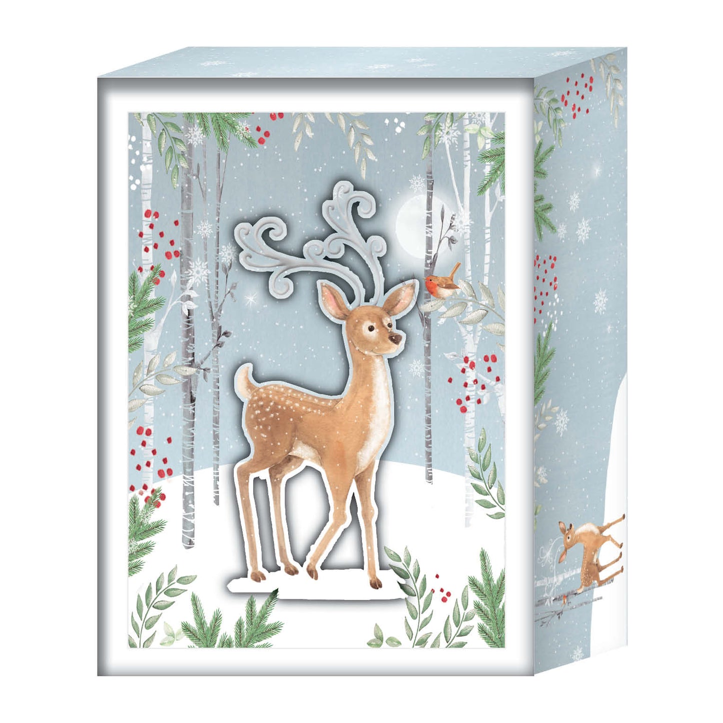 Deer in Forest - Boxed Christmas Cards -15 Cards