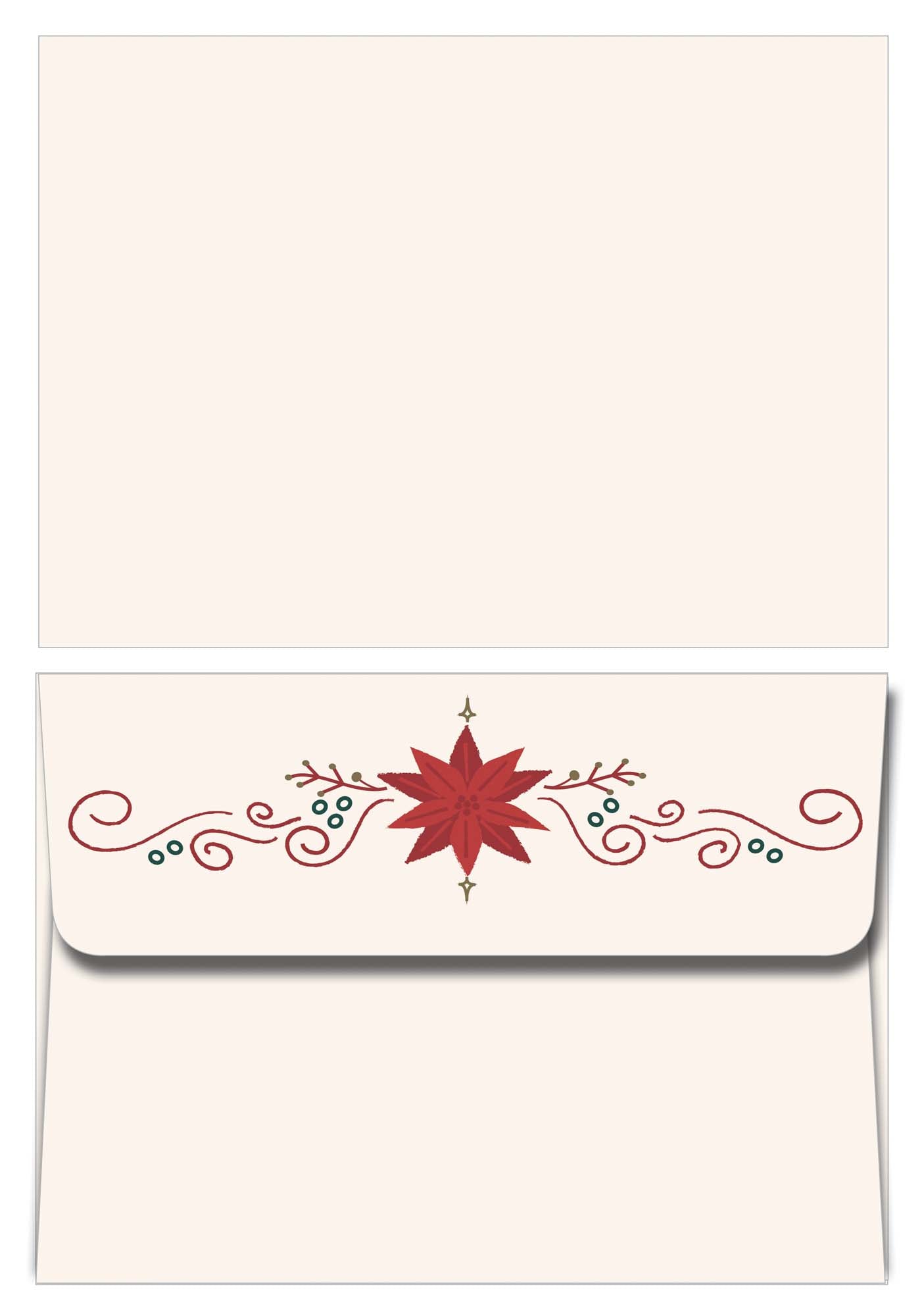 Matching printed envelope
