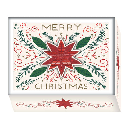 Poinsetta - Boxed Christmas Cards -15 Cards & Envelopes