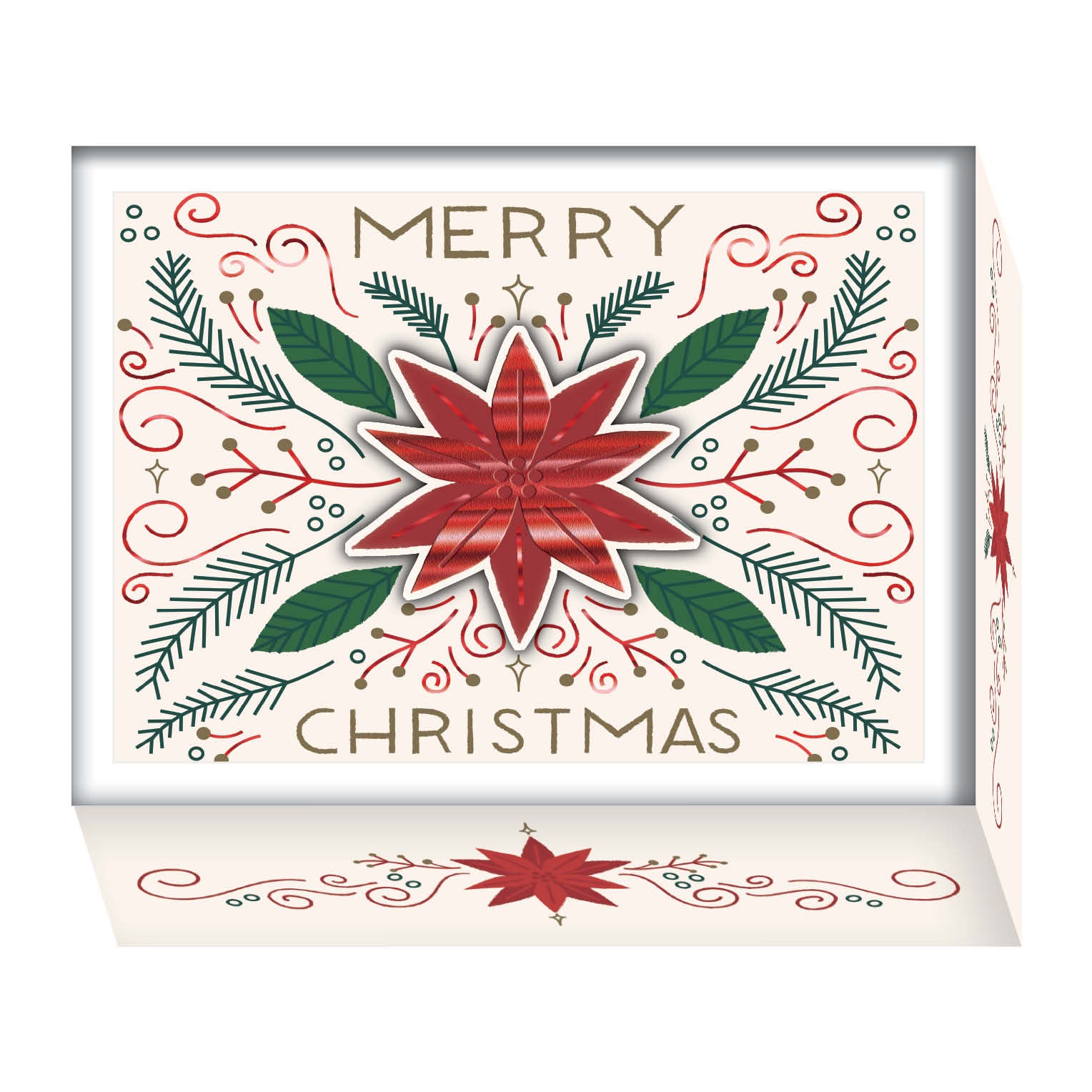 Poinsetta - Boxed Christmas Cards -15 Cards & Envelopes