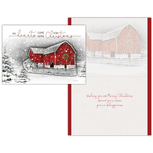 All Hearts Come Home- Boxed Christmas Cards -15 Cards & Envelopes
