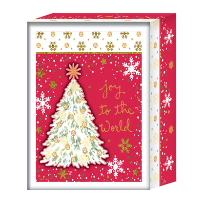 Silent Night Tree - Boxed Christmas Cards -15 Cards & Envelopes